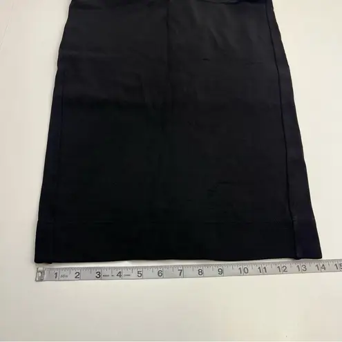 Helmut Lang Black Ribbed Pencil Skirt Lined Womens Size Medium Pull-On Stretch