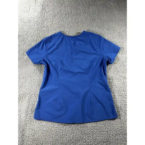 Urbane Performance Scrub Top Women Large Short Sleeve Blue