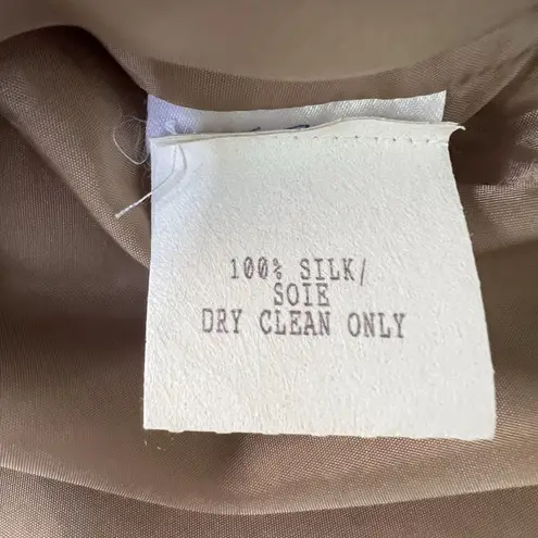 Gold Shimmer Silk Skirt Festive Holiday Lafayette 148 New York Size 8