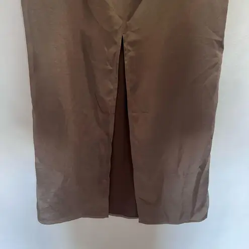 Motel Satin Maxi Slip Skirt Sz M Olive Y2K Whimsigoth Indie Sleaze Satin Grunge