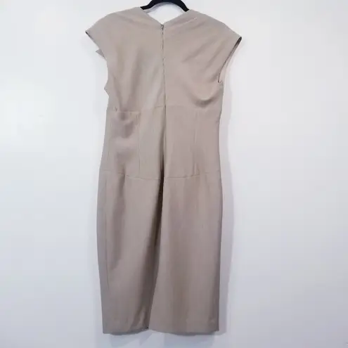 Black Halo Elegant Sheath Dress with Bow Detail Cap Sleeves