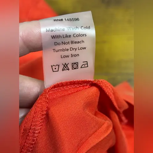 Universal Standard NWT Asymmetrical Orange Cupro Geneva Dress Women 4XL (7X)