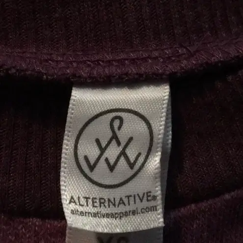 Alternative Apparel Peplum Camo Sweatshirt Purple