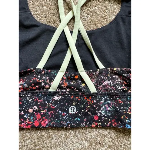 Lululemon  Energy Bra Flowerescent Multi / Lemon Ice Size 4