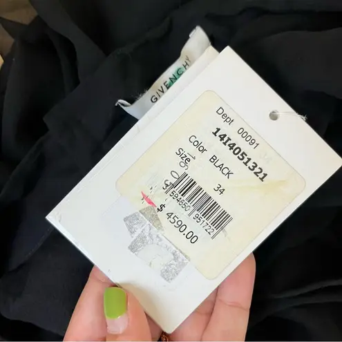 Givenchy Semi Sheer Silk Black Mini Skirt