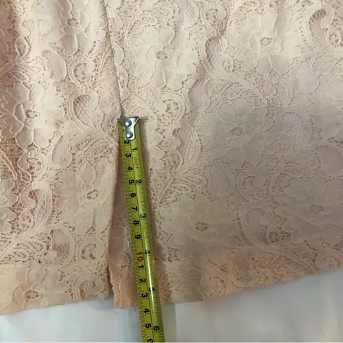 H&M  Conscious Collection Peach Fitted Lace Pencil Skirt 10 Wedding Fairycore