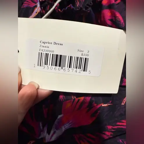 Ulla Johnson NWT Caprice Ruffled Floral Print Midi Dress Zinnia Sz 2 $550