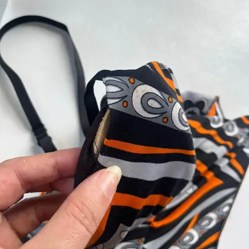 Seductions Vtg Y2K Seduction Babydoll Slip Dress Sz M 70s Festival Geometric Retro Blue USA