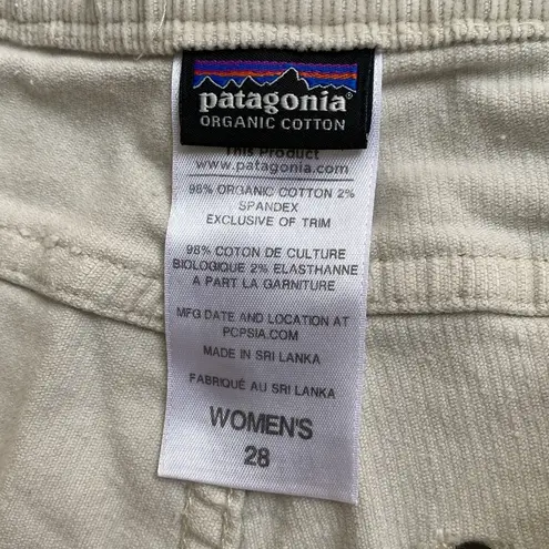 Patagonia  straight leg cream corduroy pants.