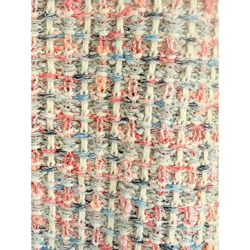 ER J. Jill Knit Tweed Cardigan Button Front Pockets Pastel Pink Blue Size undefined