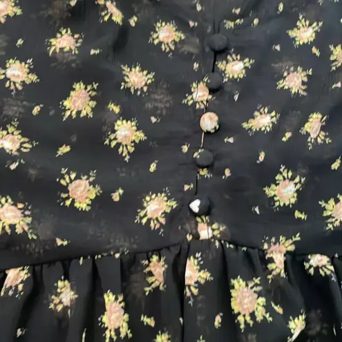 Urban Outfitters  Floral Babydoll Short Sleeve Dress Small