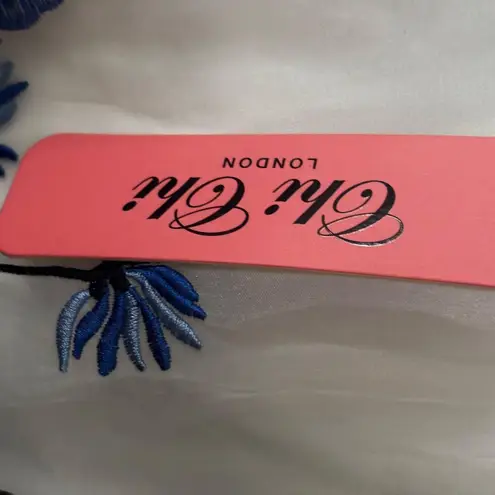 Chi Chi London Dress US Size 6- white w/ blue floral