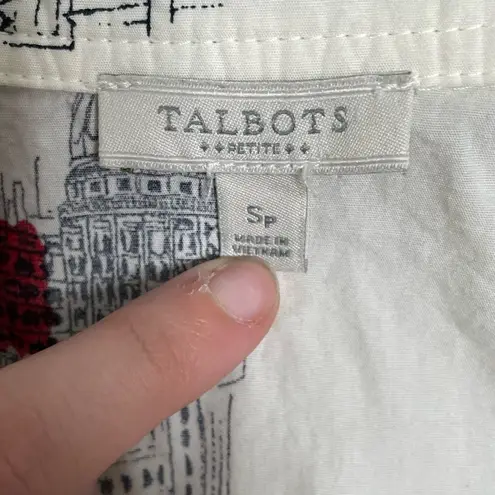 Talbots  City Attractions Button Down Shirt Small Petite