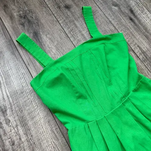 Vintage 1960s Malia Honolulu Hawaiian barkcloth dress Green Size 6