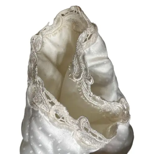 Vintage quilted lace satin robe alto image size s/m