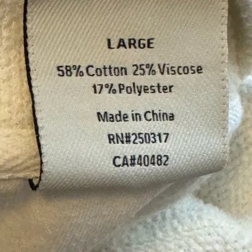 Varley Maceo Textured Sweat * Ivory Large