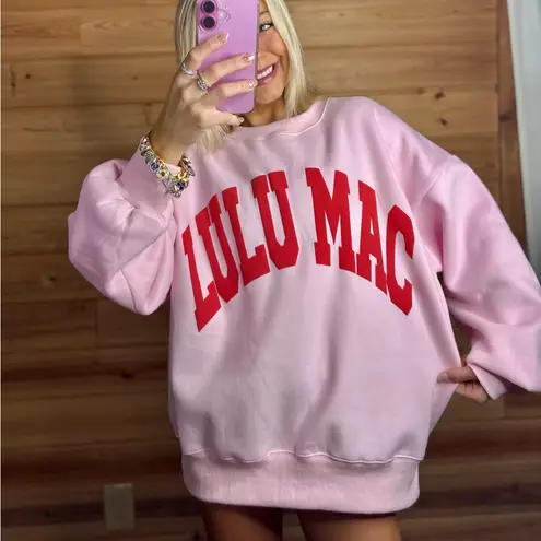 Lulu Mac pink/red sweatshirt NWT Pink Size L