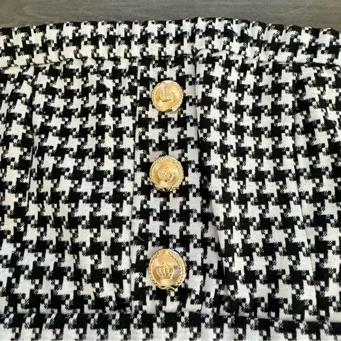 Walter Baker Houndstooth Bandeau Cropped Top black white size M NWT $118