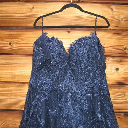 Mac Duggal 20287 Womens Embellished Cold Shoulder Sweetheart A Line Gown