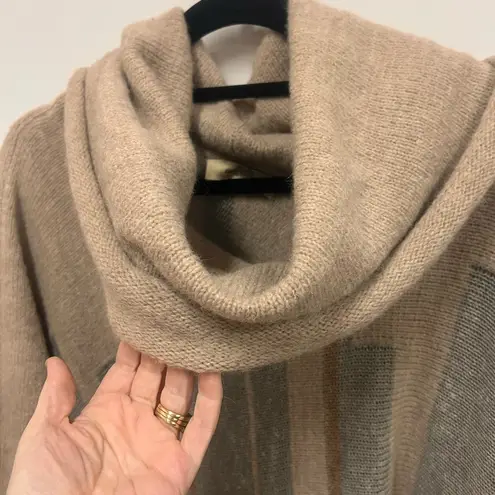 Simply Natural Design Jasmine Poncho alpaca/wool blend with cowl neck size XL