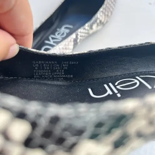 Calvin Klein  Gabrianna Snakeskin-print Stiletto Pumps Women's Size‎ 9 Shoes