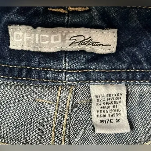 Chico's  cropped capri jeans size 12 cuffed