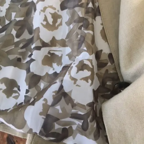 Peck & Peck Peck & Peck Tan Linen Blend Blazer