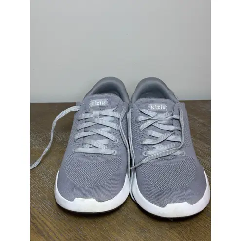 Kizik Women's Lima Gray Knit Lace Up Sneakers Shoes Size M 8.5 W 10