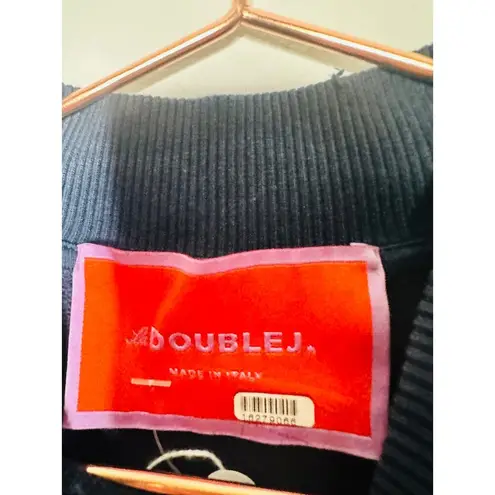 La Double J Blue Floral Long Sleeve Crewneck Tie Sleeves Sporty Dress Size Small