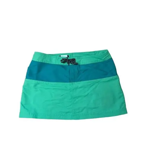 Patagonia  Womens Sz 6 Board Skirtie Swim‎ Mini Skirt Blue Green Nylon Hiking