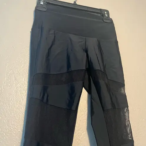 Onzie Black Leggings High Waisted SZ XS Workout Tights Yoga Pants Petite Ribbed