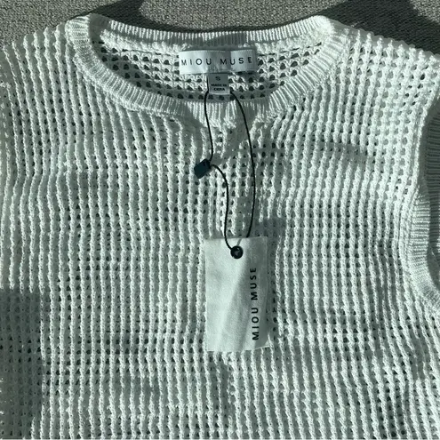 Apricot Lane NWT White Crochet Knit Tank Top