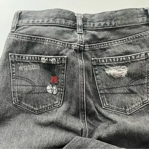 American Eagle  Outfitters • AE Disney Mickey Mouse Washed Back Mom Jeans