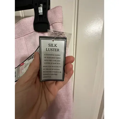 Kasper & Company pastel pink skirt petite zipper back button Classy work wear