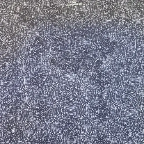 Ruff Hewn Lace-Up Long Sleeve Patterned Top Black & White - PXL