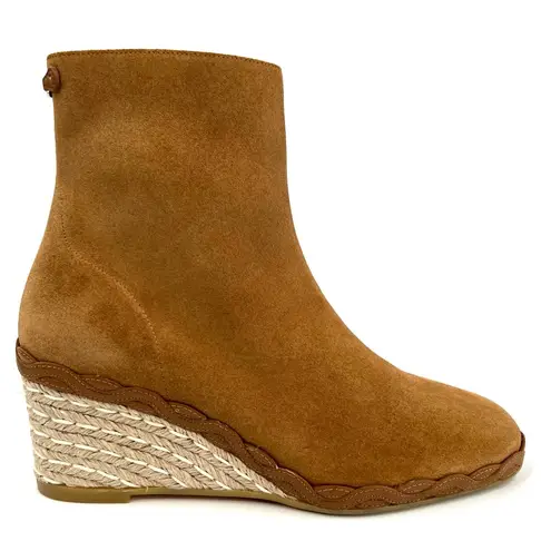 Salvatore Ferragamo CANARIA CROSTA ESPADRILLE WEDGE SUEDE BOOTIES SIZE 6