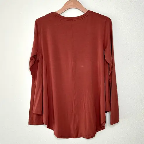 Lululemon  Up For Down Time Long Sleeve Shirt in Terracotta Rust Size XL