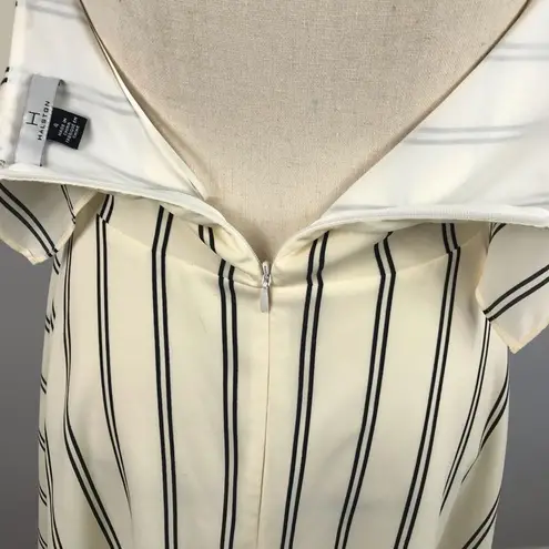 H by Halston Halter Handkerchief Summer dress Chalk/Black stripes size 4