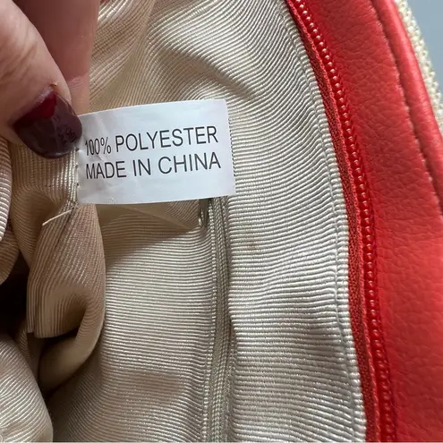 Coldwater Creek Cream & Orange Beach Tote