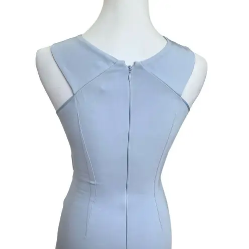 Reiss Paige Pleated Midi Dress Blue Racerback Women’s Size 0 A Line