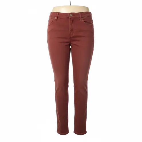 WIT & WISDOM ‘ab'solution High Waist Ankle Skinny Pants Burnt Henna Size 6 EUC Orange