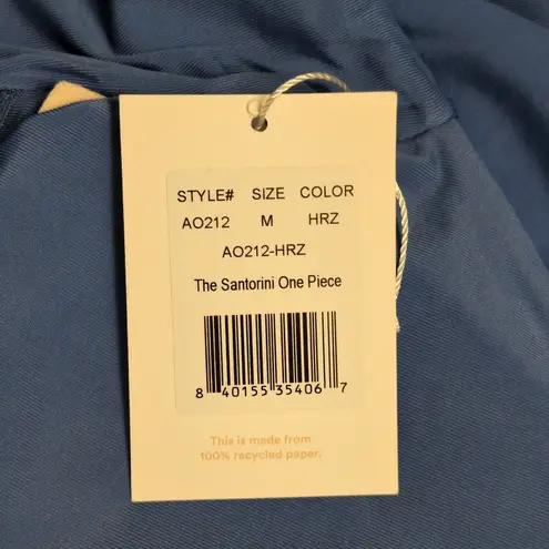 ANDIE The Santorini Horizon Blue One Piece Keyhole Cutout Adjustable Size M New - Image 10
