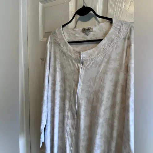 Vintage Amadora by Cuddledown Pajama Nightdress Robe 100 % Cotton White Size M