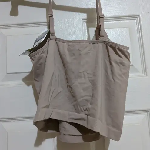 Maidenform Tan Fitted Crop Camisole Top NWT 3X