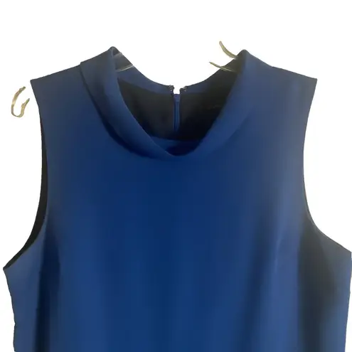Cynthia Steffe Blue Sleeveless Shift Dress Professional Minimalist Size 12