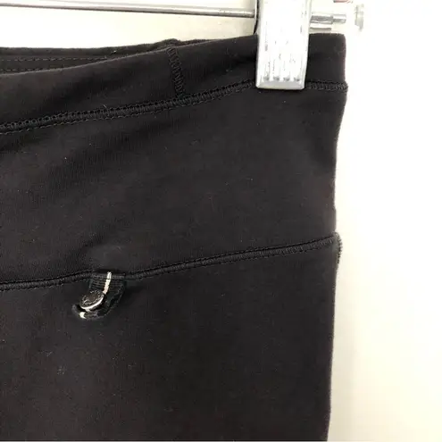 Monrow Leggings Cropped Color Blocked Black Grey Small