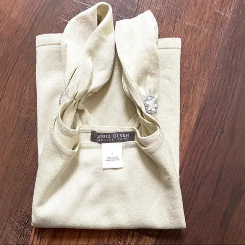 Sigrid Olsen silk blend boxy knit top, size L