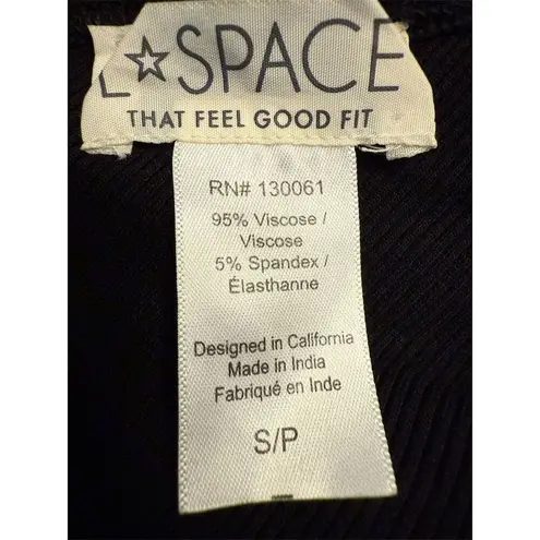 l*space NWOT L* x REVOLVE Alana One-Shoulder Cinched Ribbed Mini Dress Black Size S