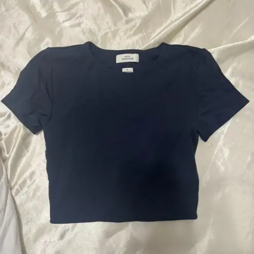 Aritzia  Babaton Countour Baby Tee - Navy