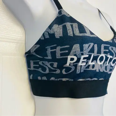 Peloton X Terez Stronger Fearless Sports Bra Unlined Pullover Size XS Black NEW
